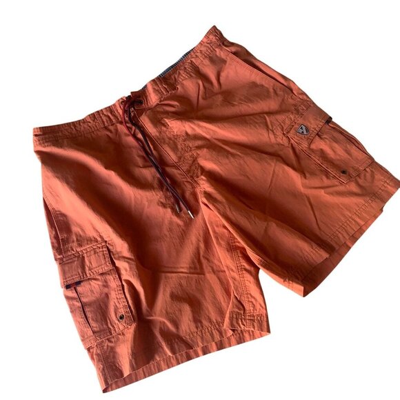 CREMIEUX Lot Of 2 Swim Board Shorts Sz XL 36 Orange & Blue Pockets Drawstring - Picture 4 of 16